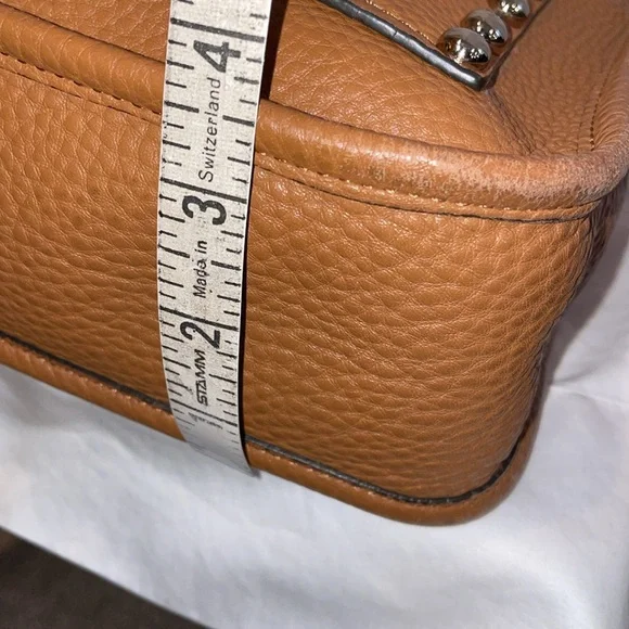 Rebecca Minkoff Brown Pebbled Leather Studded Shoulder Bag - Picture 10 of 10